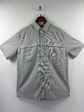 Worldwide Sportsman Men's Gray Fishing Shirt Size L Vented Mesh Back